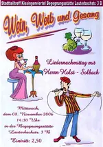 Wein, Weib und Gesang, 8. 11. 2006,Stadtteiltreff Kissingenviertel Begegnungsstätte Berlin-Pankow (Quelle: Ilona Merkert)